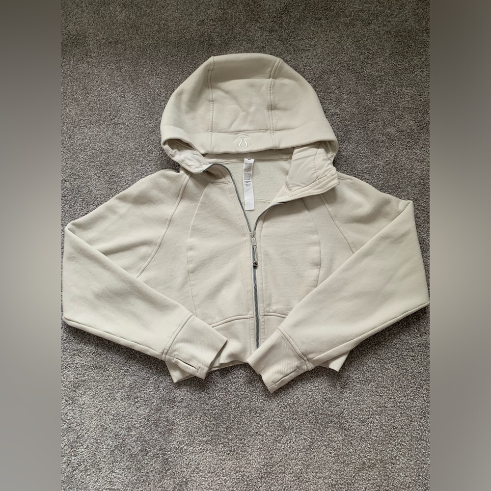 Lululemon Cream Scuba Zip up